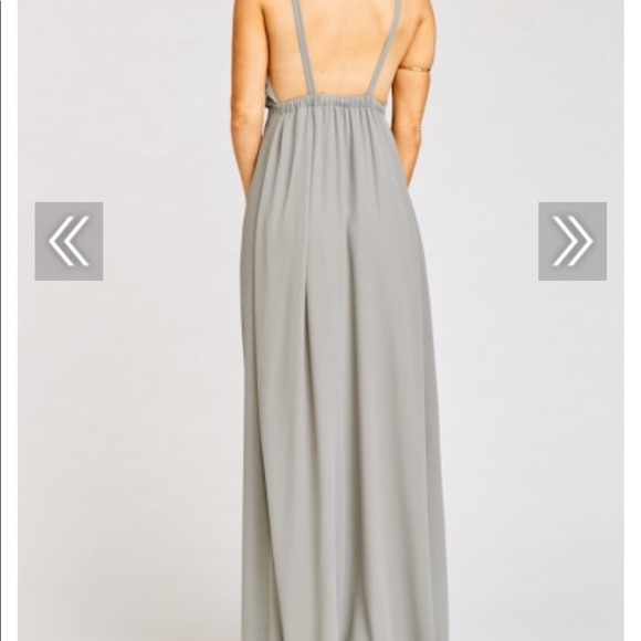 Show me your mumu amanda dress in soft charcoal - Picture 4 of 6